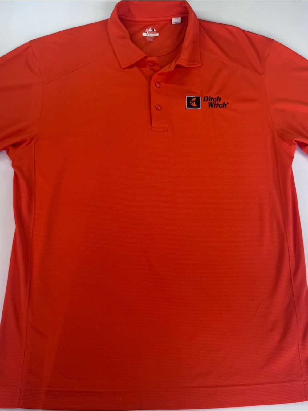 CUTTER & BUCK Men’s CB DryTec Polo Shirt, Bright Orange, Ditch Witch Logo, XL